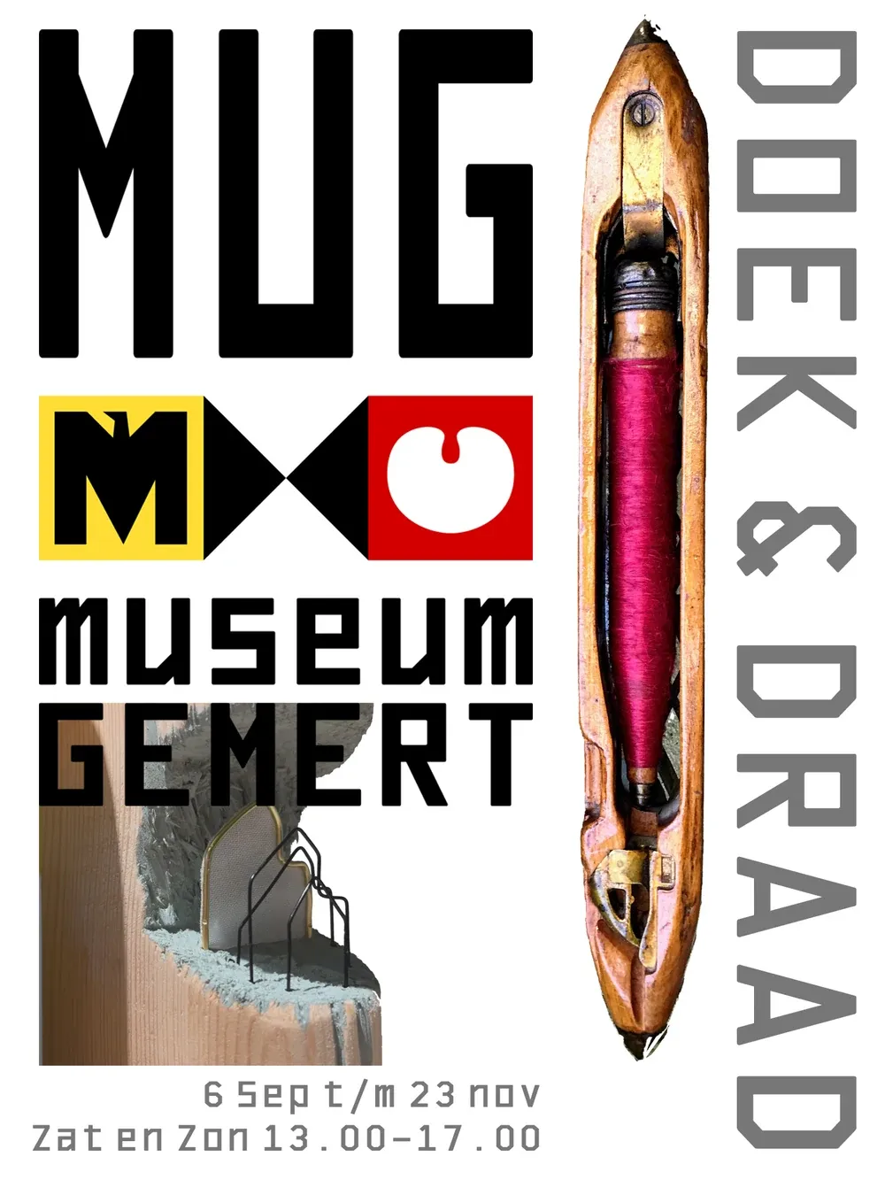 Poster van de tentoonstelling Doek en draad