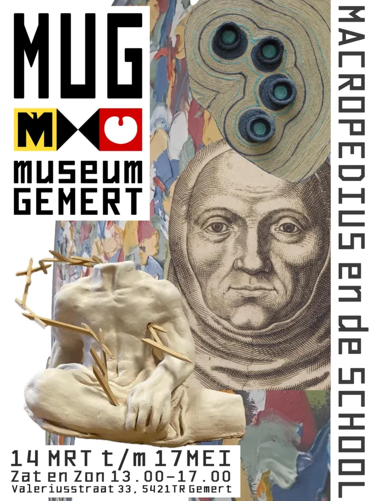 Poster van de tentoonstelling Macropedius en de school